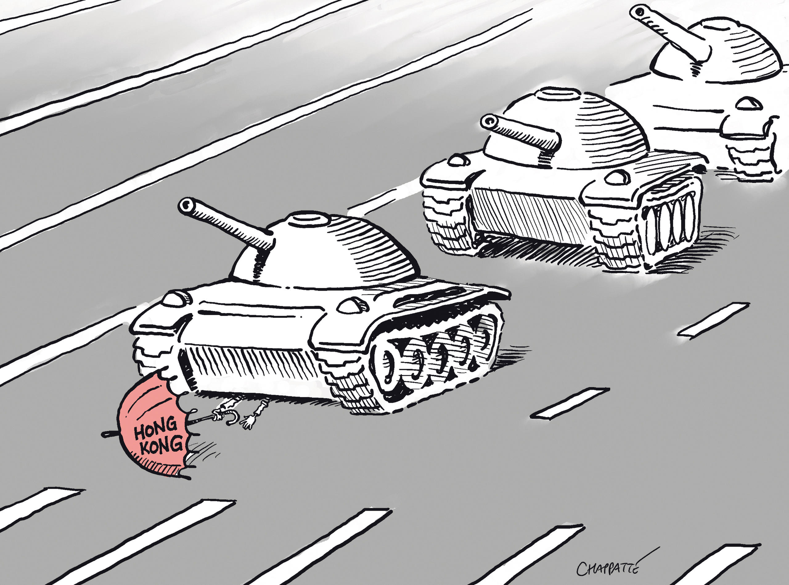 Tanques arrollando a gente